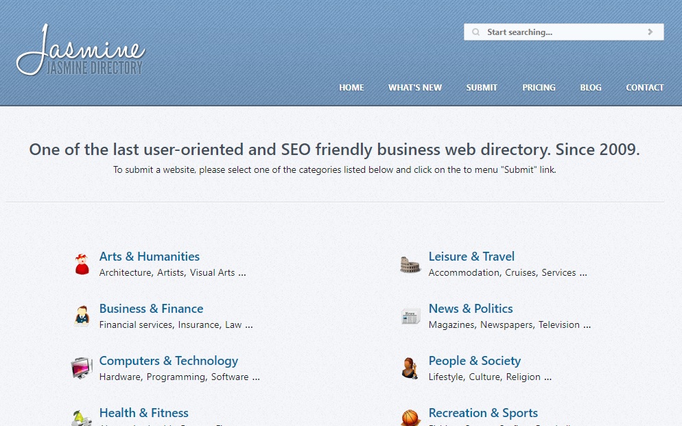 Jasmine Directory دليل مواقع لبناء الروابط الخارجية